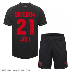 Bayer Leverkusen Amine Adli #21 Replik Heimtrikot Kinder 2023-24 Kurzarm (+ Kurze Hosen)